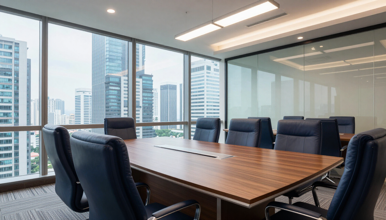 CIPatent meeting room overlooking the Jakarta skyline